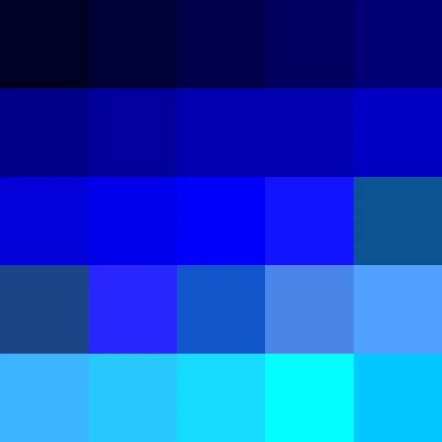 Shades of blue