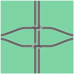 Intersection à chaussées séparées